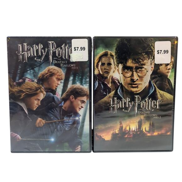 Harry Potter and the Deathly Hallows Part 1 and 2 DVD Lot Brand New Sealed - Picture 1 of 2